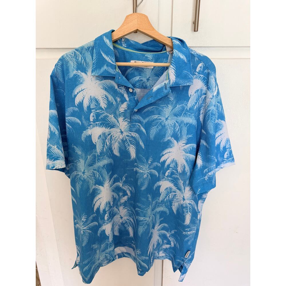 Mens Tommy Bahama Bahama Coast Palm Burst Short Sleeve Polo Shirt Size XL